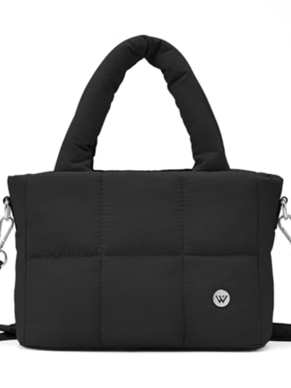 Quilted Puffer Crossbody Bag Mini Nylon Tote Shoulder Purse